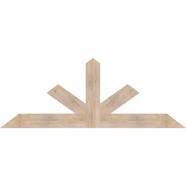 Ekena Millwork Saratoga Smooth Timber Gable Bracket, Douglas Fir, 72"W x 27"H x 1 1/2"D x 5 1/2"F, 9/12 Pitch GBW072X27X0206SAR00SDF - main